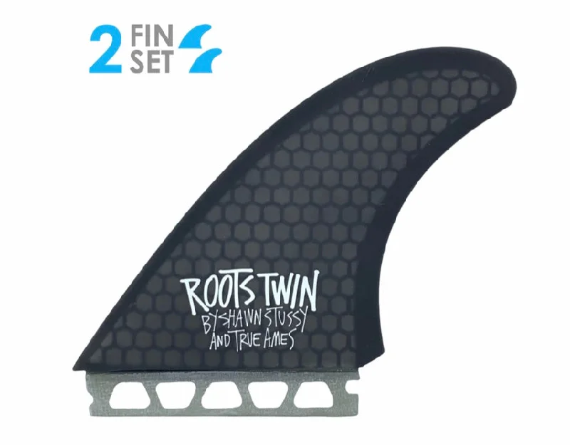 surfboard fins with enhanced flex for smooth rides-Stussy Roots Twin Fin - Futures Compatible