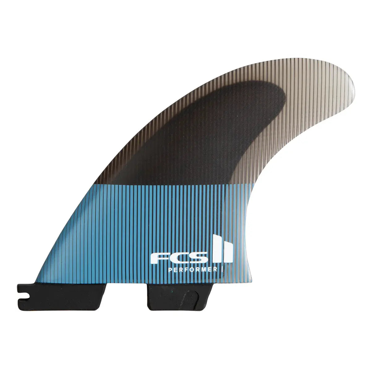 surfboard fins for balanced and stable rides-FCS II Performer PC Tri Fin Set- Large - Tranquil Blue