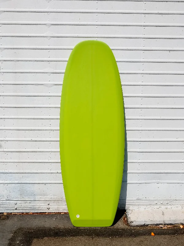 surfboards for flexible turns-Deepest Reaches | Pizza Box 5’4” Lime Surfboard