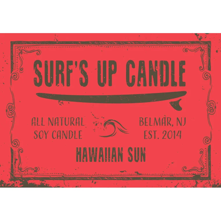 surfboard tail pads with ergonomic design-Surfs Up Candle 8oz Mason Jar Candle - Hawaiian Sun