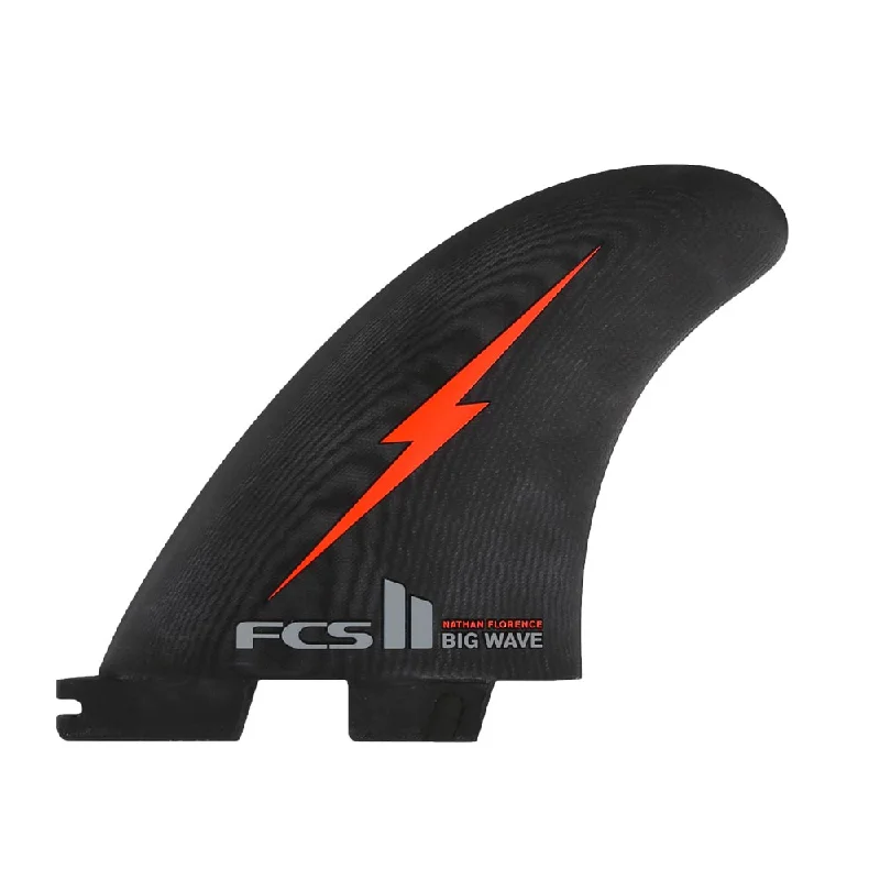 surfboard fins with medium to large size for stability-FCS II Nathan Florence Big Wave Tri Fin Set