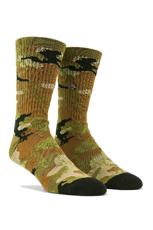 surf clothing for maximum flexibility and agility-Volcom Stoney Stone Socks - Camoflage