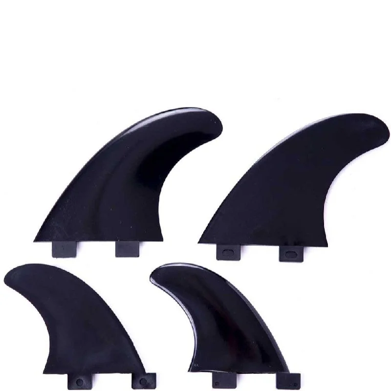 surfboard fins for greater comfort during long rides-Plastic Surfboard Fins - The Basic (Medium Size) - Quad / Plastic