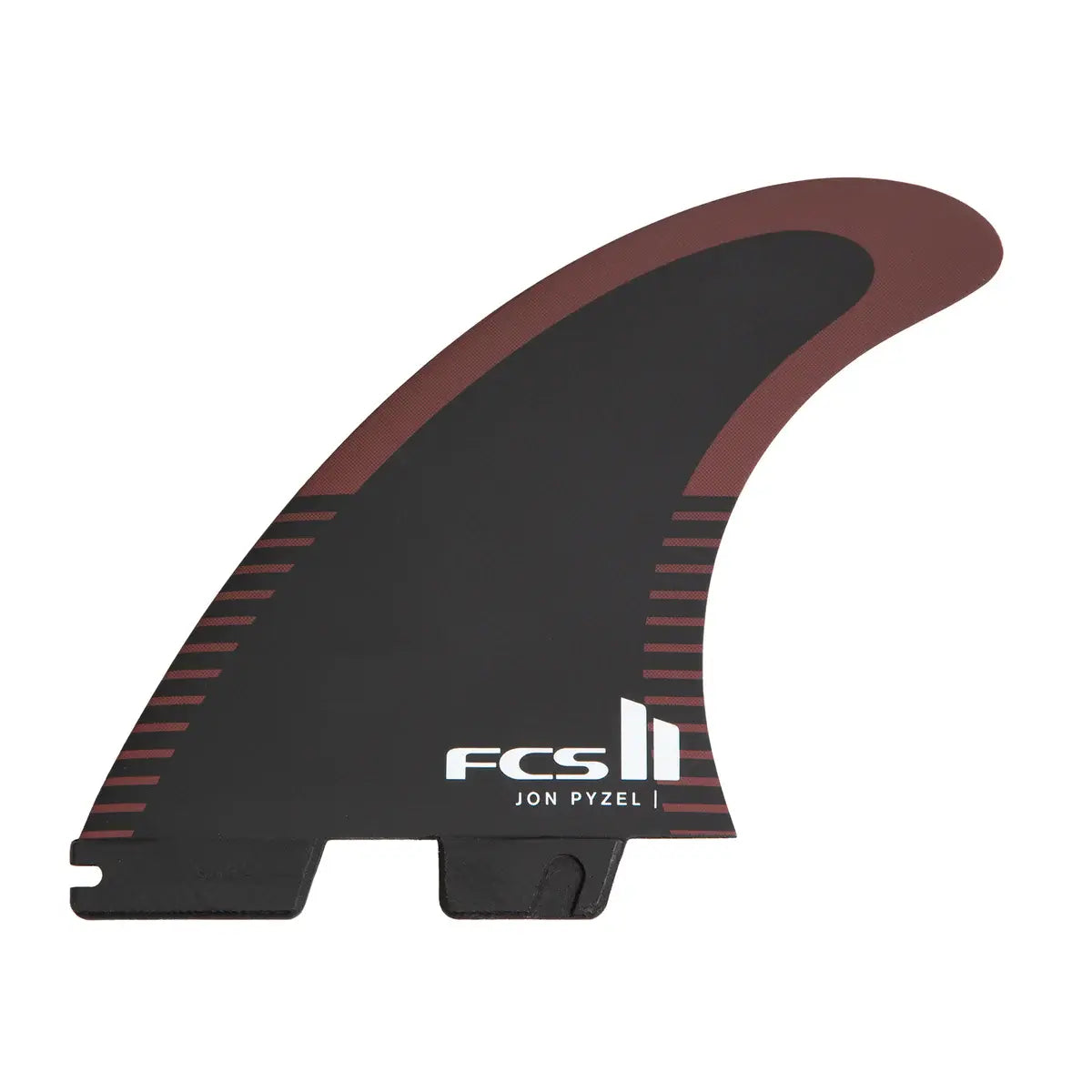 surfboard fins with reinforced construction for impact resistance-FCS II Pyzel PC Tri Fin Set - Medium - Black/Shiraz