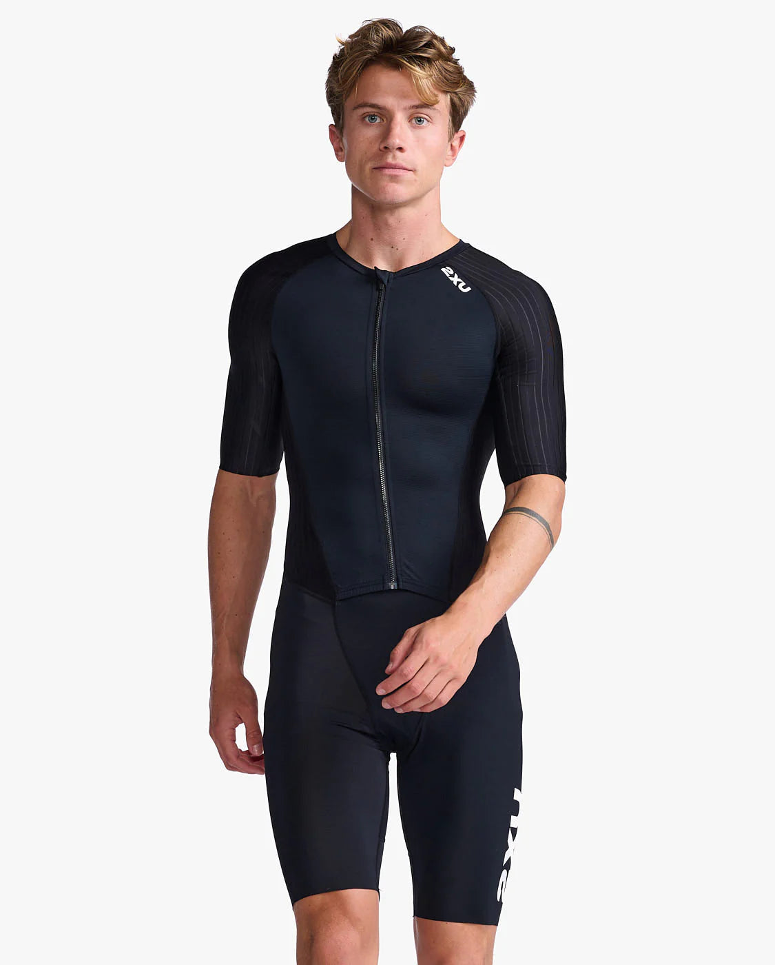 surfboards with durable, impact-resistant finishes-2XU Aero Sleeved Trisuit - Men's