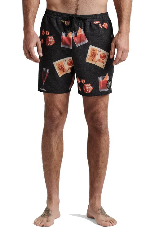 surf clothing for comfort after surfing-Roark Revival Shorey 16" Boardshorts - Buon Giorno Black