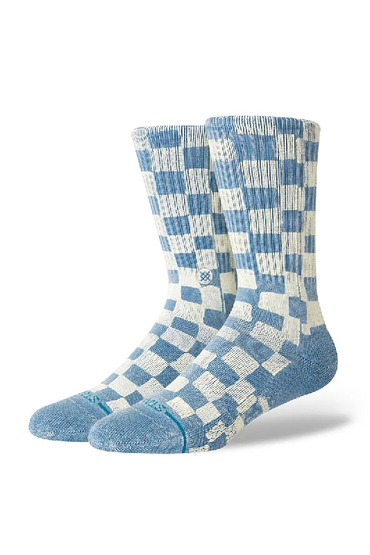 surf clothing for temperature regulation-Stance Cruzer Crew Sock - Bluesteel