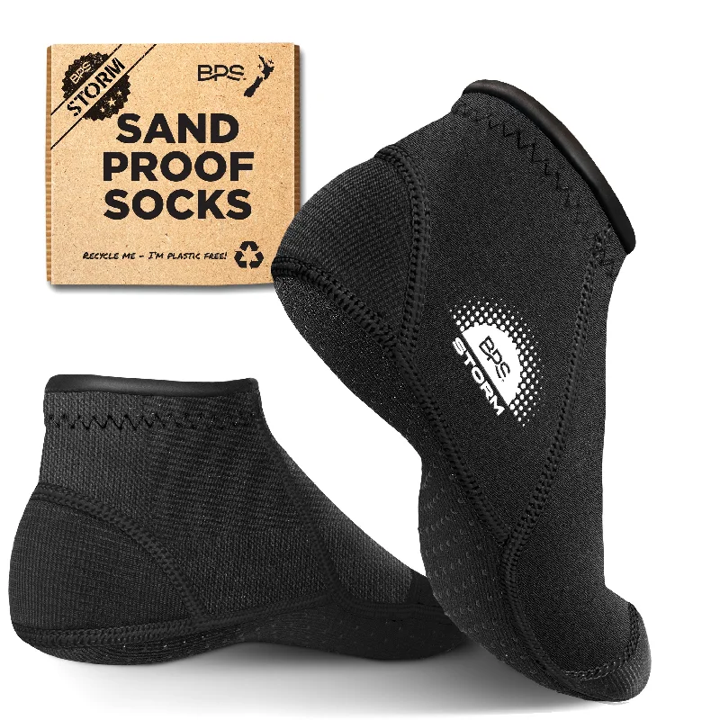 surf clothing for eco-conscious surfers-BPS 'Storm' Low Cut Water Socks V2