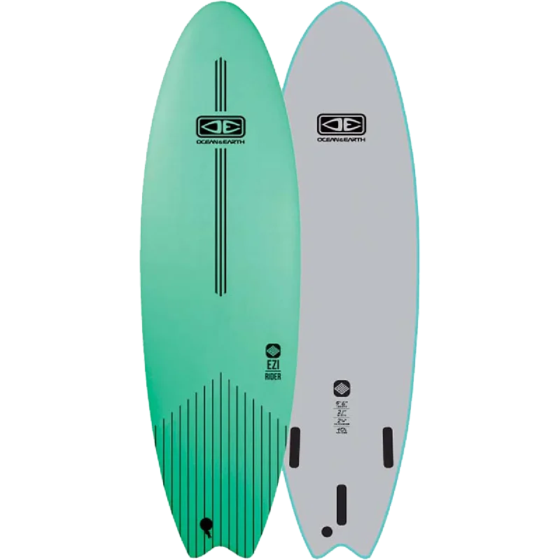 surfboards for maximum performance in all conditions-O&E Ocean & Earth Ezi-Rider Softboard 5'6" Turquoise - Surfboard