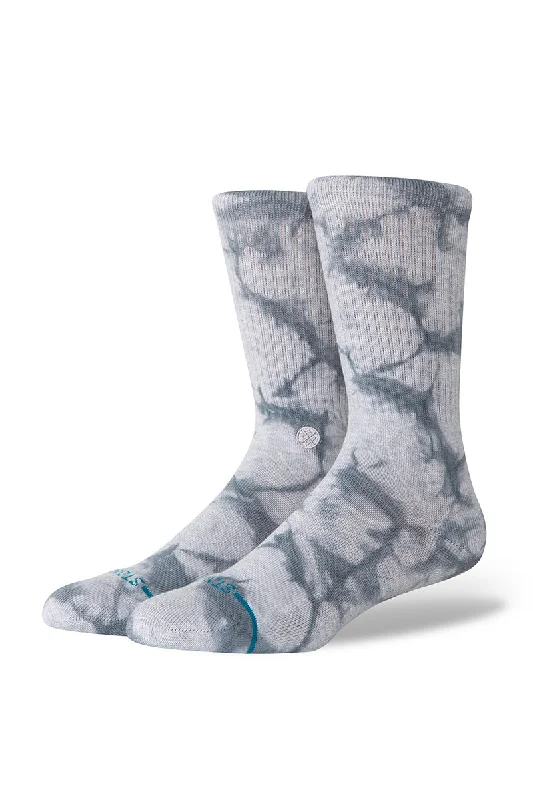 surf clothing for wearing under wetsuits-Stance Icon Dye Crew Sock - Grey