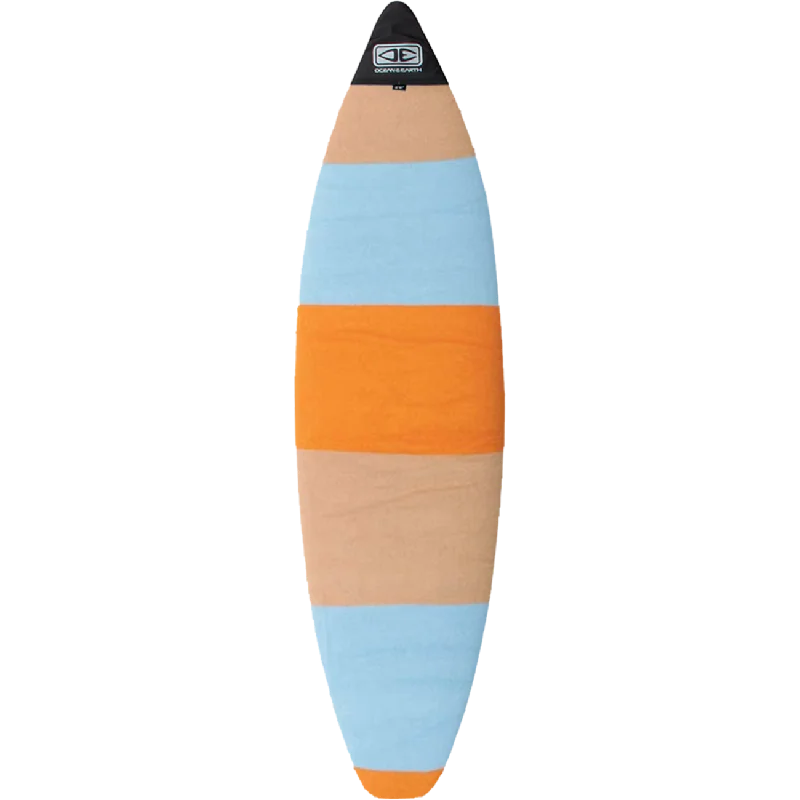 surfboards for improved stability-O&E Ocean & Earth Shortboard Stretch Cover 6'6" Orange Stripe