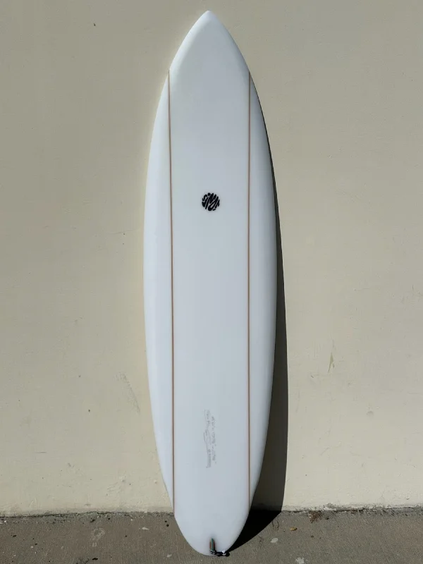 surfboards for beginner surfers-Simon Jones Designs | 6’6” Twin Pin Clear Surfboard