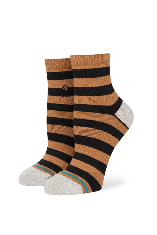 surf clothing for relaxed fits and casual wear-Stance Anything Quarter Socks - Black / Brown