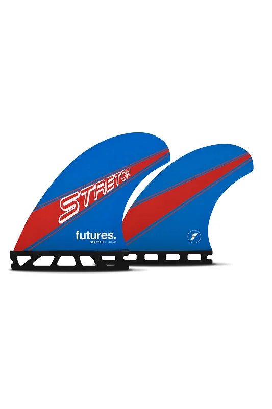 surfboard fins for perfecting turns-Futures Fins Stretch Quad Fin Set - Blue / Red