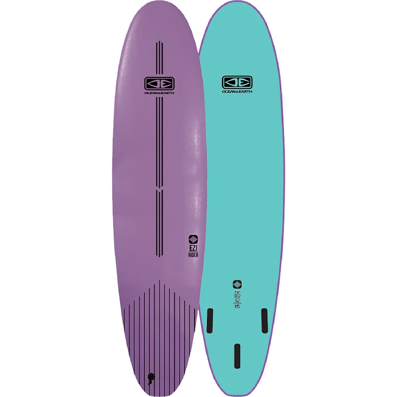 surfboards for improving surfing skills-O&E Ocean & Earth Ezi-Rider Softboard 7'6" Mauve - Surfboard