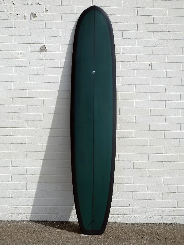 surfboards with lightweight construction for faster paddling-Woodin Surfboards | 9'8" Cheap Trick Dark Forest Longboard