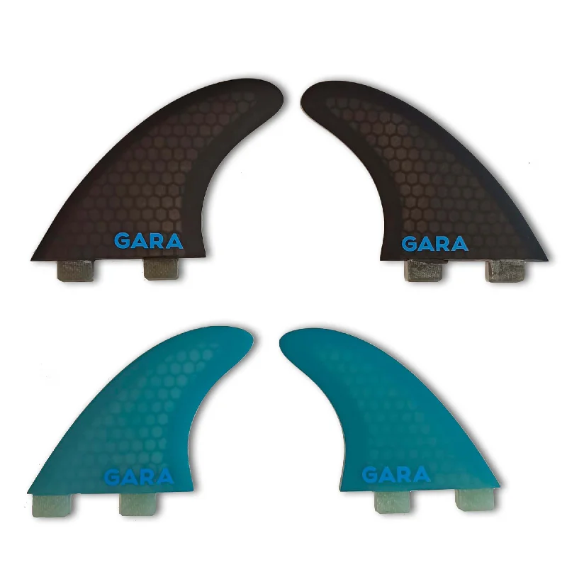 surfboard fins with added volume for buoyancy-Gara Double Tab Quad Fin Set