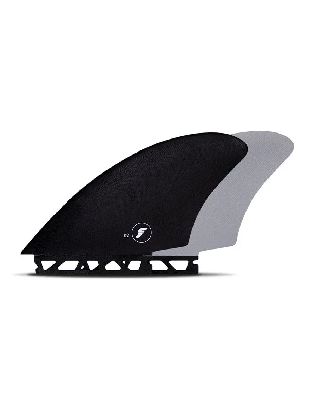 surfboard fins for easy handling in choppy waters-FK2 GLASS KEEL - BLACK/GREY