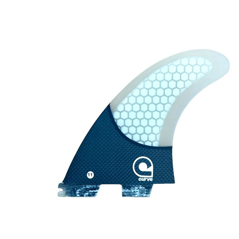 surfboard fins with quick response-Sup Fins M11 - Dual Tab "II" Thruster - CARBON BASE