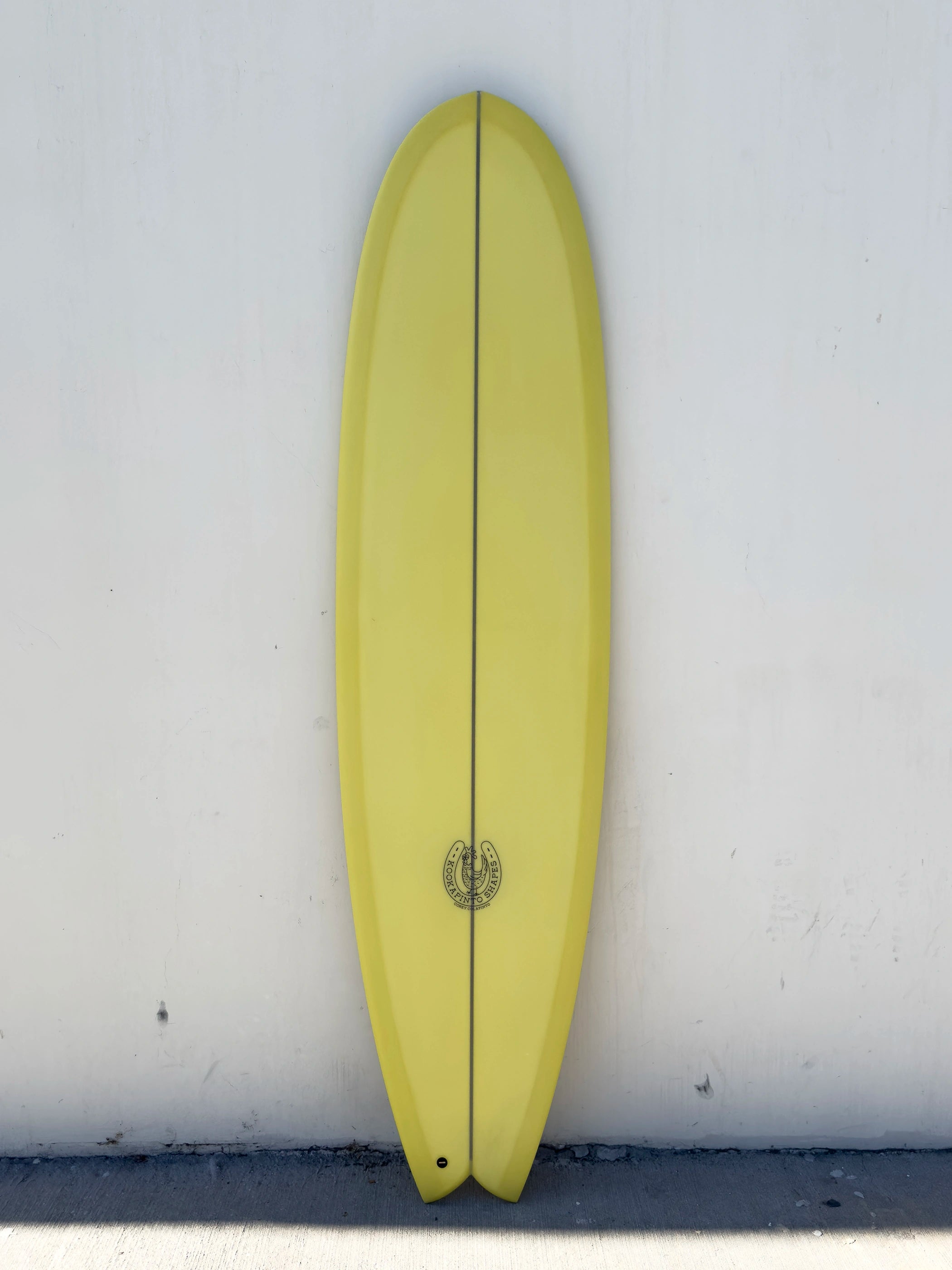 surfboards for smooth transitions between waves-7'2" Fishy Noserider Yellow Tint Surfboard