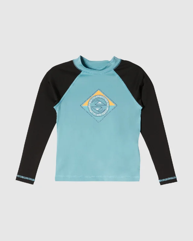 surf clothing with moisture-absorbing features-Boys 2-7 Next Gen Long Sleeve UPF 50 Rash Vest