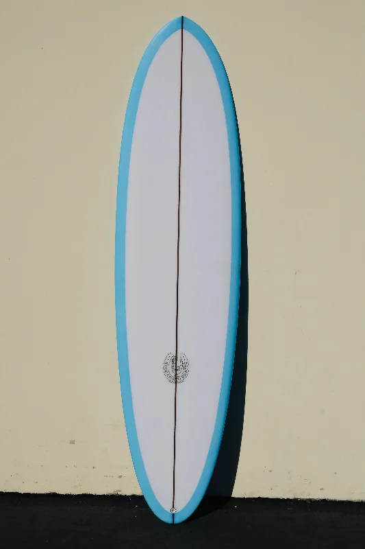 surfboards for superior tracking-7'7 Blue Thin Twin Surfboard