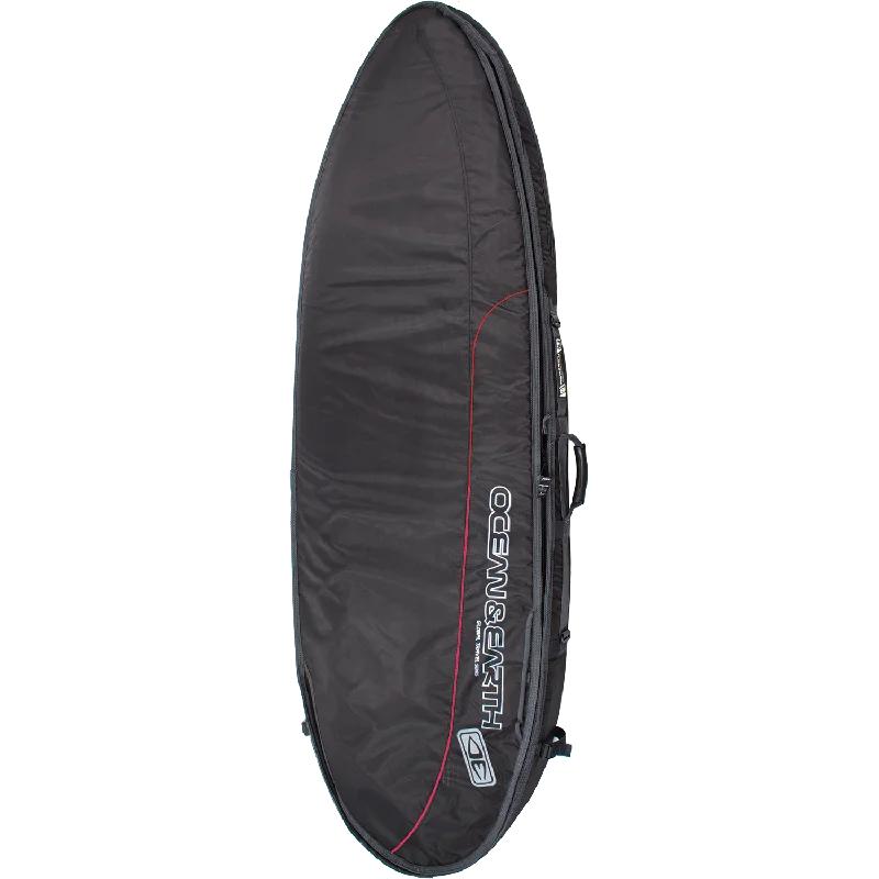 surfboards with adjustable fins for versatility-O&E Ocean & Earth Double Wide Shortboard Cover 6'4" Black/Red/Grey