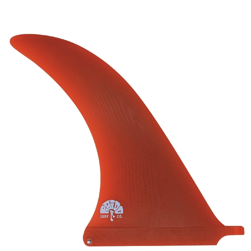 surfboard fins with increased maneuvering capabilities-RAIDO x OSS The Red CUTS .3 Longboard Fin