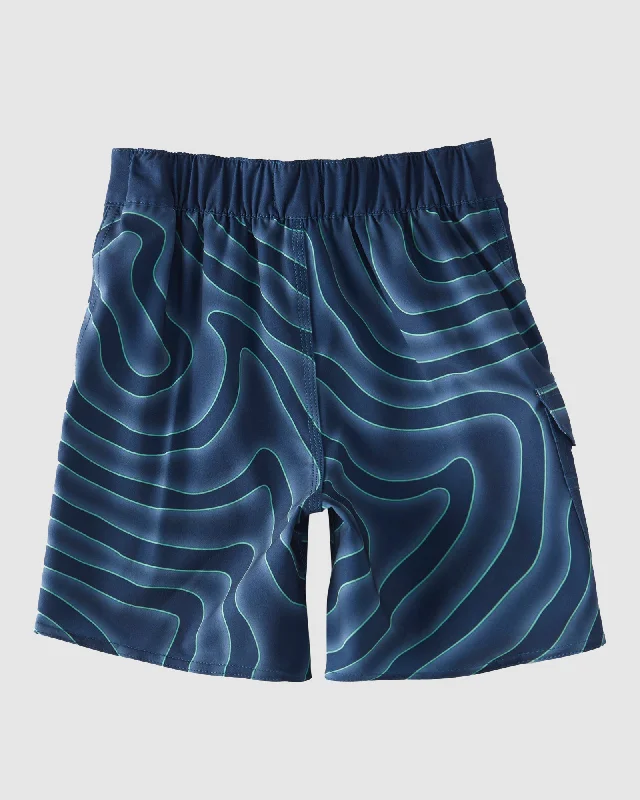 surf clothing for maximum mobility-Boys 0-7 Sundays Pro Boardshorts