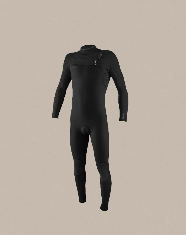 surf clothing with built-in water resistance-O’Neill Hyperfreak 3/2+MM Chest Zip Full Suit