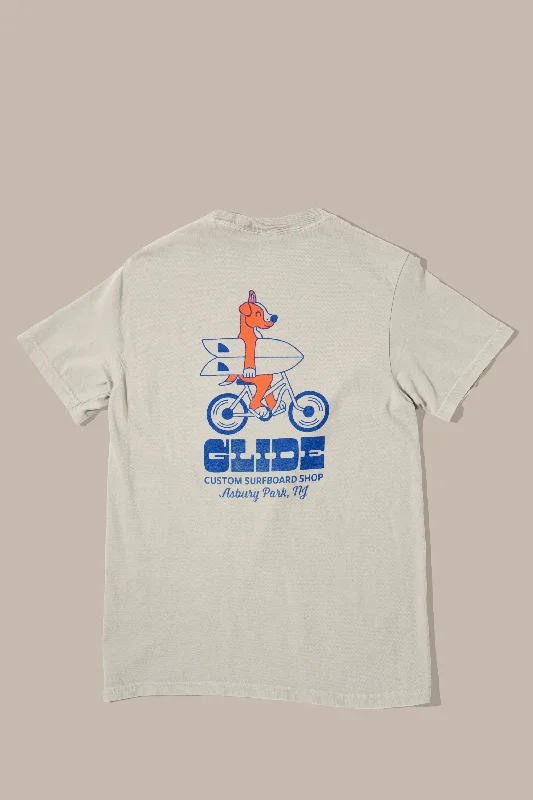 surf clothing for greater warmth in cooler waters-Glide SS Tee - Ollie, Sandstone