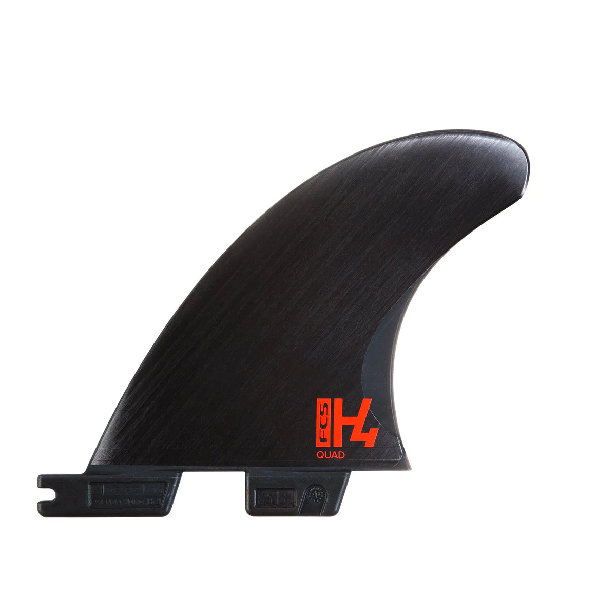 surfboard fins with larger surface area for stability-FCS II H4 Smoke Quad Rear Fins - Medium