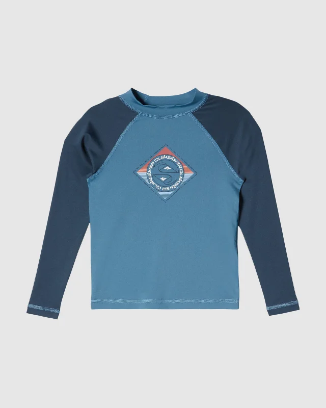 surf clothing with anti-slip grip for added performance-Boys 2-7 Next Gen Long Sleeve UPF 50 Rash Vest