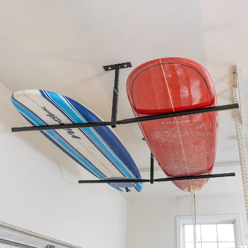 best surfboards for speed and maneuverability-Hi-Port 2 Surfboard Adjustable Ceiling Storage Rack | Double | Holds 150 lbs