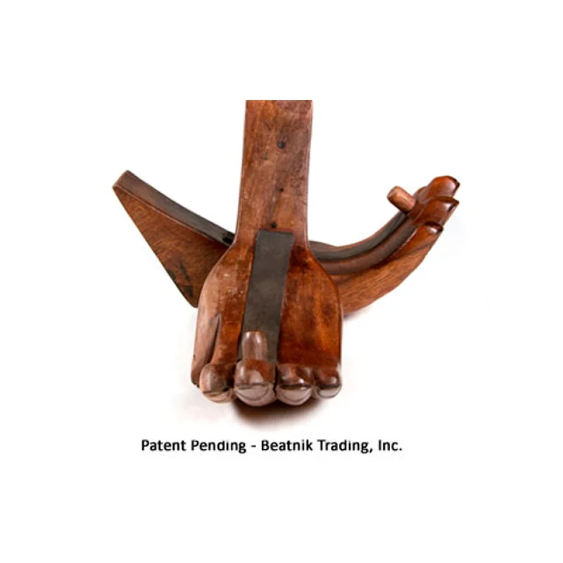 high-performance surfboards for advanced surfers-Beatnik Carved Wood Hands Surfboard Wall Rack