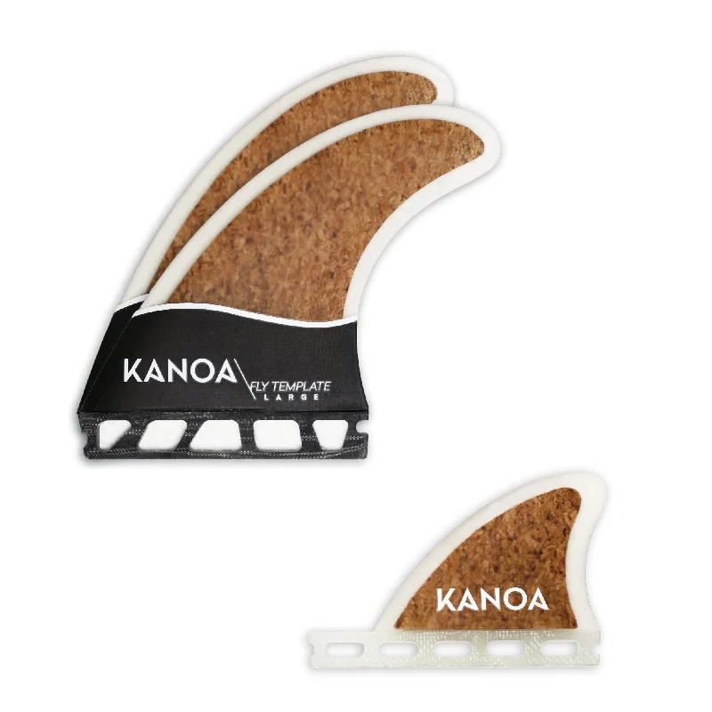 surfboard fins for faster speed in flat sections-Eco Cork Trailer Thruster Fin Set / Single Tab