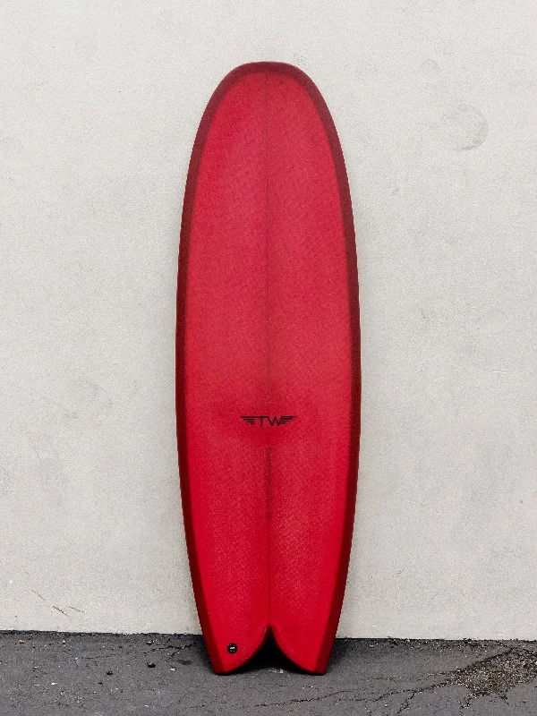 surfboards for faster paddle power-Tyler Warren 5’7” Swallowed Soap Merlot Surfboard