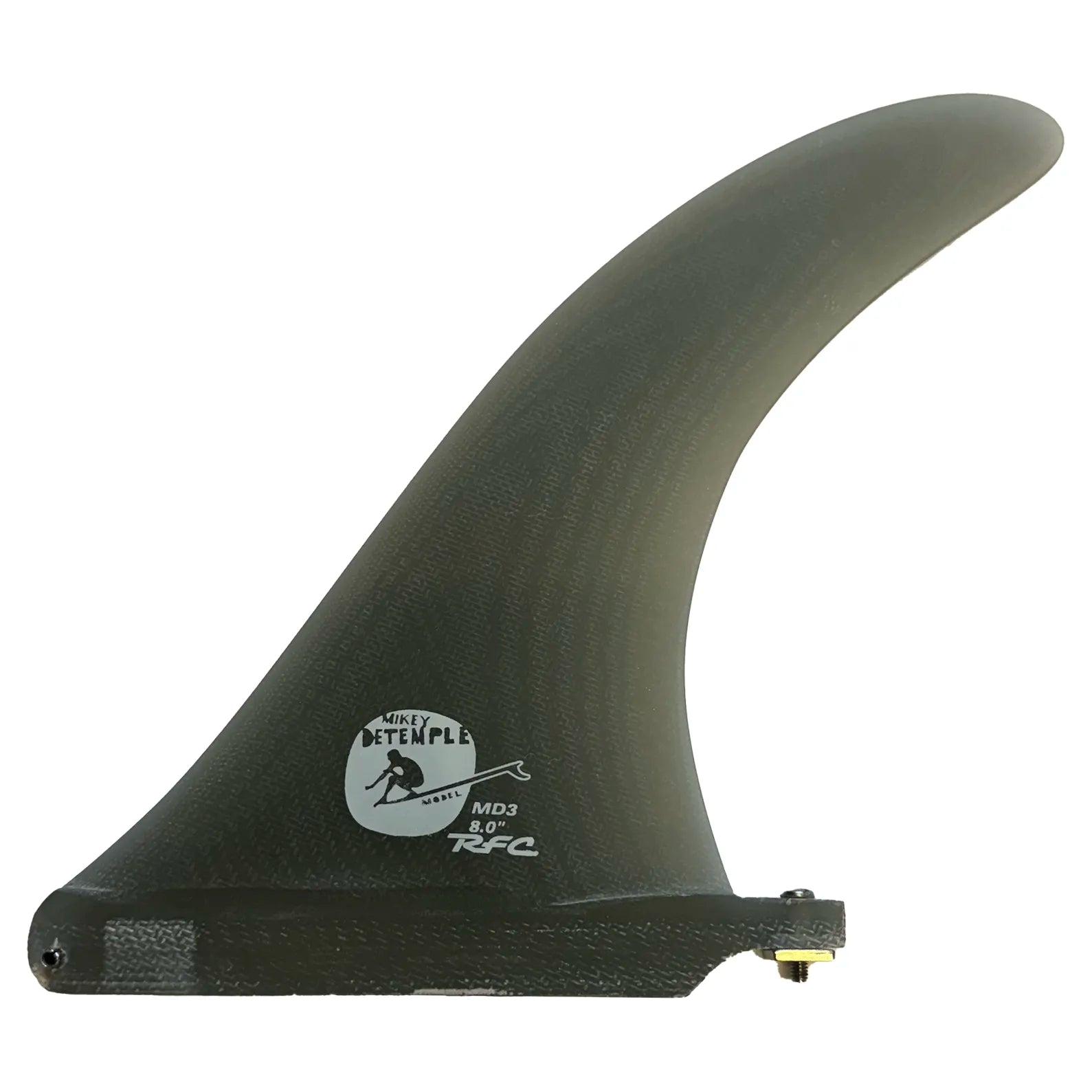 surfboard fins for perfect wave entry-Rainbow Fin Co. MD3 Flex Longboard Fin - 8" - Smoke