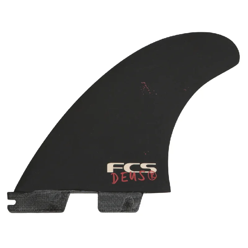 surfboard fins for deeper, more controlled bottom turns-FCS II Deus PC Tri Fin Set - Large