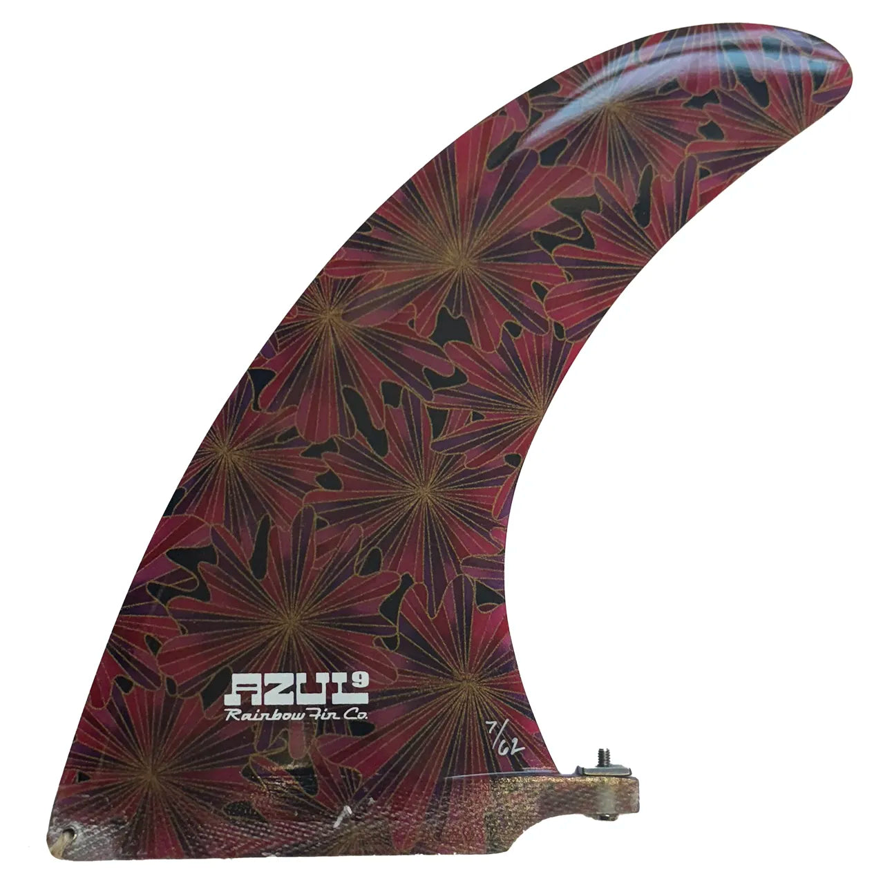 surfboard fins with flexible base for easier movement-Rainbow Fin Co. Azul Traveller Series Longboard Fin - 9"