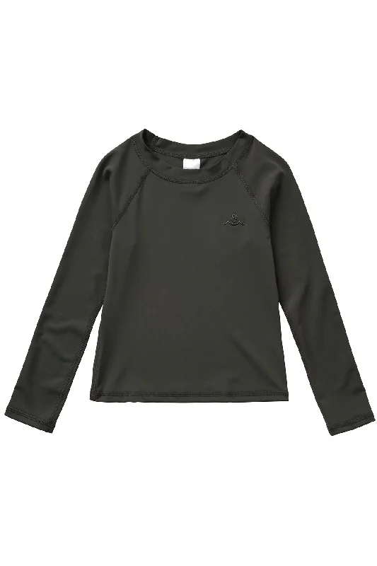 surf clothing for minimal drag in the water-Youth Rashguard / Charcoal