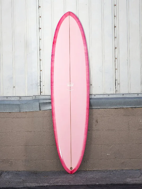 surfboards for more responsive control in the water-The Guild | 7'5" Cosmic Cucumber Pink Abstract Surfboard