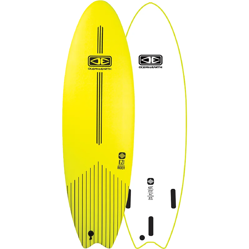 surfboards with advanced materials for strength-O&E Ocean & Earth Ezi-Rider Softboard 6'0" Lime Electric Yellow - Surfboard