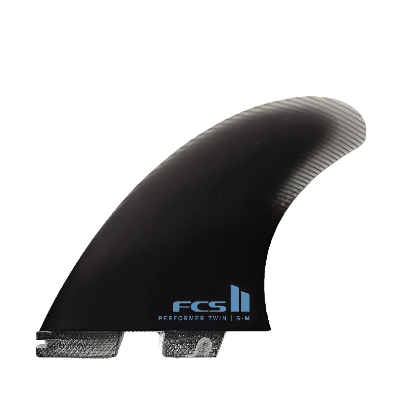 surfboard fins for improved grip in the surf-FCS II Performer PG 2+1 Fin Set-Black-S-M