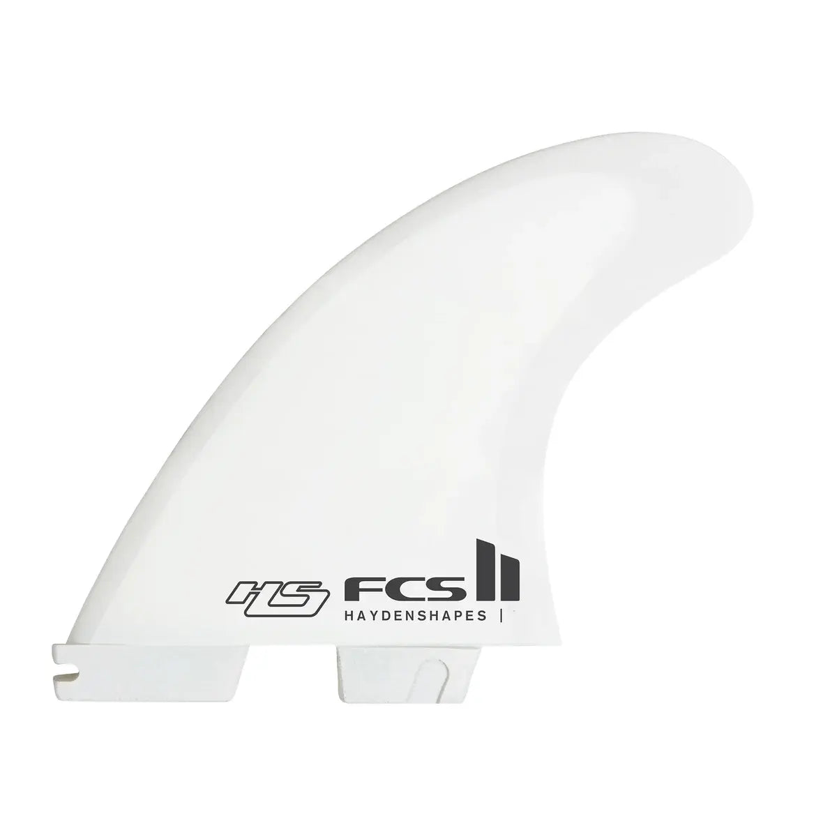 surfboard fins for fast maneuvers in powerful waves-FCS II HS PC AirCore Tri Fin Set - Large - White