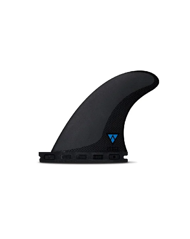 surfboard fins with reinforced edges for durability-QD2 4.00 - Alpha Series - Carbon/Blue