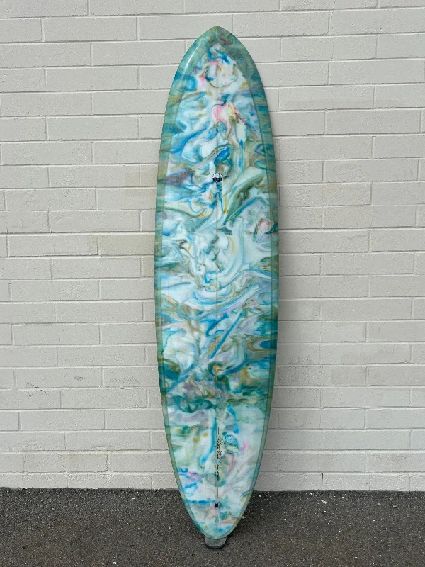 surfboards for smooth rides in hollow waves-Woodin Surfboards | 7’0"  Gypsy Eye Cotton Candy Acid Surfboard