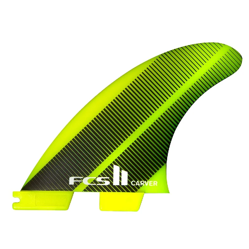 surfboard fins for balanced and stable rides-FCS NEO GLASS CARVER FINS THRUSTER SET