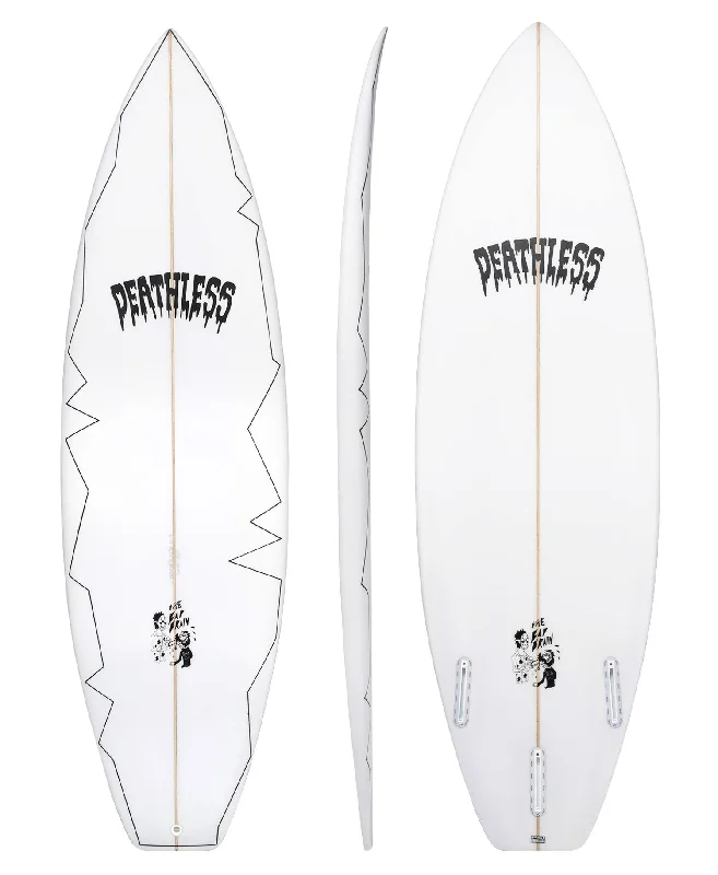 surfboards with additional rail control for better maneuvering-DEATHLESS 'THE BAD BRAIN SHATTERED' SHORTBOARD