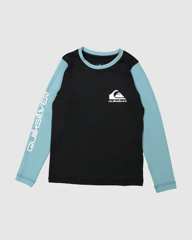 surf clothing for all types of surf conditions-Boys 2-7 Heats Omni Long Sleeve UPF 50 Rash Vest